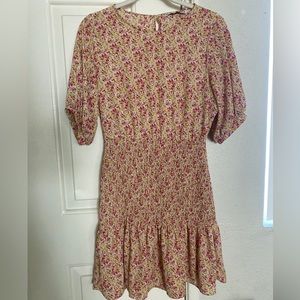 zara floral mini dress